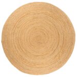 vidaXL Tapis Jute tressé 210 cm Rond