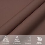 vidaXL Voile de parasol tissu oxford carré 2 5x2 5 m marron