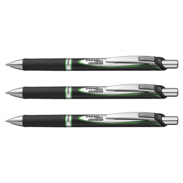 Stylo roller Liquid Gel EnerGel Document  vert x 3 PENTEL