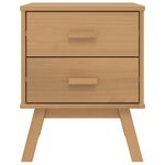 vidaXL Table de chevet OLDEN marron bois de pin solide