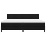 vidaXL Lit avec sommier & matelas & LED noir 200x200 cm en tissu