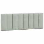 vidaXL Coussin de tête de lit Hanko gris clair 120 cm velours