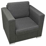 vidaXL Fauteuil gris foncé tissu