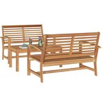 vidaXL Ensemble de canapé de jardin Naturel Bois de teck solide