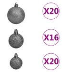 vidaXL Arbre de Noël artificiel pré-éclairé et boules 400 cm blanc