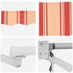 vidaXL Auvent Rayé jaune et orange 3 5 x 2 5 m Polyester et métal