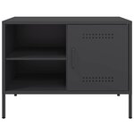 vidaXL Meubles TV 2 Pièces noir 68x39x50 5 cm acier