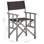 Vidaxl chaise de metteur en scène bois massif d'acacia
