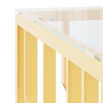 vidaXL Table basse doré 80x80x40 cm acier inoxydable et verre