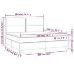 vidaXL Sommier à lattes de lit avec matelas Bleu 200x200 cm Tissu