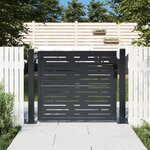 vidaXL Portail de jardin anthracite 105x80cm acier conception de carré