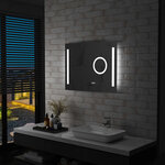 vidaXL Miroir mural à LED de salle de bain et capteur tactile 80x60 cm