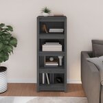 vidaXL Bibliothèque Gris 50x35x125 5 cm Bois de pin massif