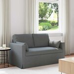 vidaXL Canapé Gris foncé 139 x 78 x 80 cm tissu