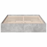 vidaXL Cadre de lit avec tiroirs sans matelas gris béton 160x200 cm