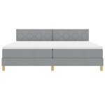 vidaXL Lit à ressorts et LED Gris clair 200x200 cm Tissu