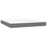 vidaXL Sommier à lattes de lit et matelas et LED Gris foncé 160x200 cm