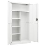vidaXL Armoire à casiers Blanc 90x40x180 cm Acier