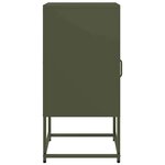 vidaXL Table de chevet vert olive 36x39x78 cm acier laminé à froid