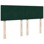 vidaXL Sommier à lattes de lit et matelas Vert foncé 140x190cm Velours