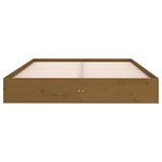 vidaXL Cadre de lit sans matelas marron miel bois massif 150x200 cm