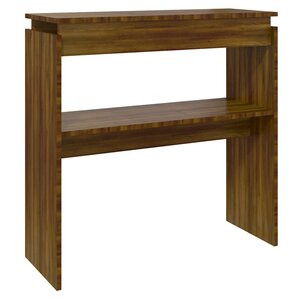 vidaXL Table console Chêne marron 80x30x80 cm Bois d'ingénierie