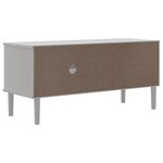 vidaXL Meuble TV SENJA aspect rotin blanc 106x40x49cm bois massif pin