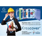 Chemise à élastiques 3 rabats polypropylène translucide Krea Cover - A4 - Incolore EXACOMPTA