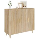 vidaXL Buffet chêne sonoma 90x34x80 cm bois d'ingénierie