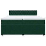 vidaXL Sommier à lattes de lit et matelas Vert foncé 200x200cm Velours