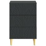 vidaXL Table de chevet Noir 43 x 39 5 x 66 5 cm Bois d'ingénierie