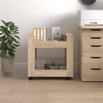 vidaXL Chariot de bureau Chêne sonoma 60x45x60 cm Bois d'ingénierie