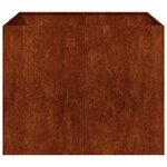 vidaXL Jardinière rouillé 100x100x80 cm acier inoxydable