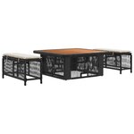 vidaXL Ensemble de salle à manger pour jardin 3 Pièces Beige et crème