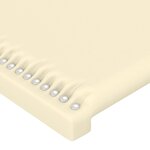 vidaXL Cadre de lit avec tête de lit Crème 180x200 cm Similicuir