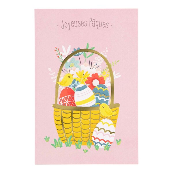 Carte De Pâques - Panier Et Oeufs - Draeger paris