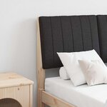 vidaXL Tête de lit capitonnée Noir 120 cm Pin massif