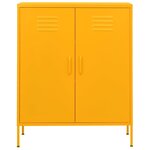 vidaXL Armoire de rangement Jaune moutarde 80x35x101 5 cm Acier
