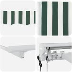 vidaXL Auvent rétractable électrique Vert et blanc 3 x 2 5 m