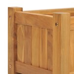 vidaXL Lit surélevé 150x30x25 cm bois massif de teck