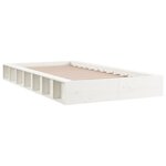 vidaXL Cadre de lit sans matelas blanc 100x200 cm bois massif