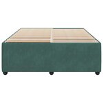 vidaXL Cadre de lit sans matelas vert foncé 140x190 cm velours