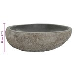 vidaXL Lavabo en pierre de rivière ovale (29-38)x(24-31) cm