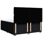 vidaXL Sommier à lattes de lit avec matelas Noir 200x200 cm Tissu