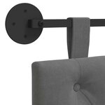 vidaXL Tête de lit suspendue Gris foncé Velours