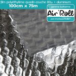 Lot de 6 rouleaux de film bulle d'air largeur 100cm x longueur 75m  - gamme air'roll isotherme