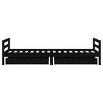 vidaXL Cadre de lit enfant tiroirs noir 80x200 cm bois de pin massif