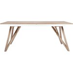 Table à manger extensible - placage frene - style scandinave - Sawyer 180 / 220 x 90 x 75
