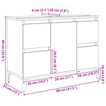 vidaXL Armoire d'évier vieux bois 80x33x60 cm bois d'ingénierie