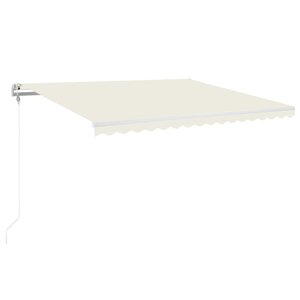 vidaXL Auvent rétractable automatique 450x350 cm Crème